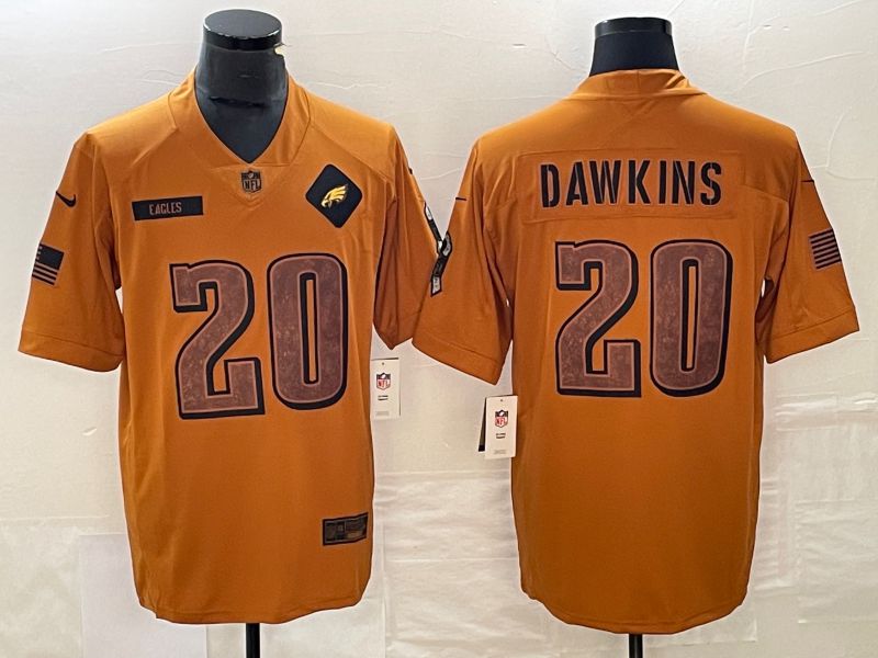 Men Philadelphia Eagles #20 Dawkins brown Nike 2023 Salute To Service Limited NFL Jersey->philadelphia eagles->NFL Jersey